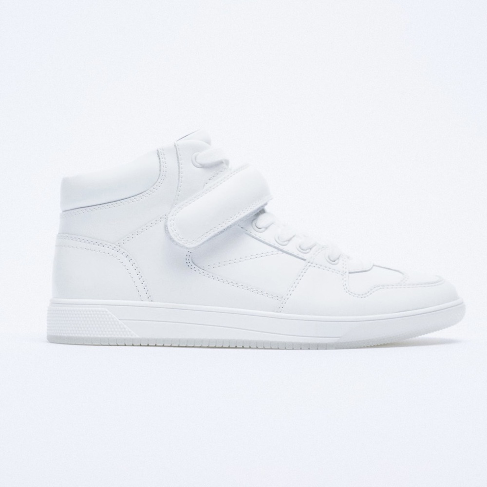 Zara leather high top sneakers